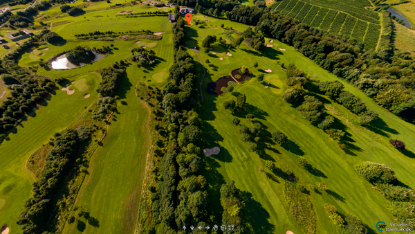 Luftfoto af golfbane