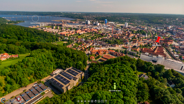 360º luftfoto af by – Vejle