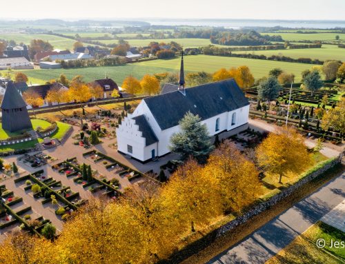 Luftfoto landsbykirke