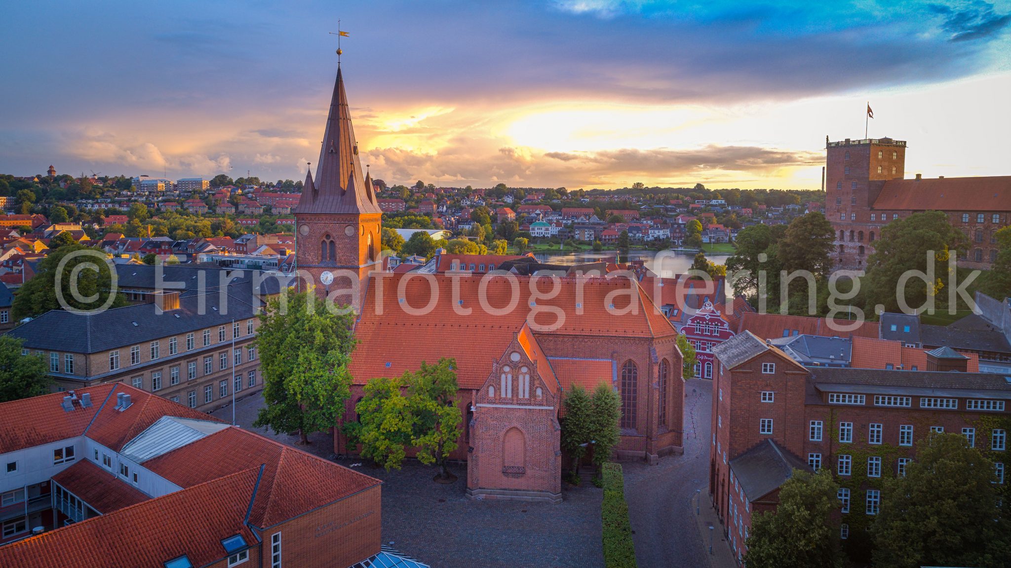 Luftfoto af Sct Nicolai kirke